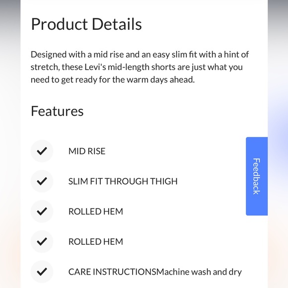 Levi Mid-Rise short - Picture 5 of 5